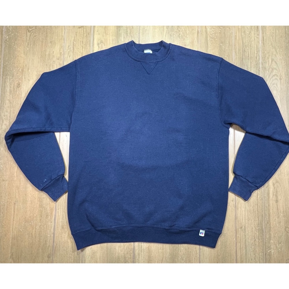 Russell Athletic Mens XXL Navy Blue Crewneck Sweatshirt Vintage Made in USA